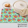 thumbnail image 5 of Placemat, Pioneer Flower Floral Print Pattern Place Mats Table Mat Set Of 2, PVC Washable Placemats for Party Kitchen Dining Decoration, 18x12 Inch, Fade Resistant, 5 of 6