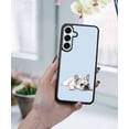 thumbnail image 5 of WIRESTER Shockproof Soft Rubber Cover Case for Samsung Galaxy A16 5G 6.7", French Bulldog Dog Lying Down Looking Up On Pale Aqua Background, 5 of 5