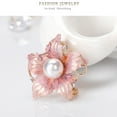 thumbnail image 4 of WREESH Mode Rêve Exquis Peint Huile Goutte Fleur Broche, 4 of 9