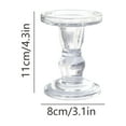 thumbnail image 3 of Glass Candlestick under $5! CQCYD Glass Candlestick Holder, French Romantic Candle Holders for Dining Table, Elegant Home Decor for Living Room, Set of 3 Clear Glass Candle Sticks, 3 of 6