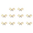thumbnail image 1 of dianhelloya 10Pcs Sparkling Rhinestones Nail Charms Three-dimensional Bowknot Alloy DIY Accessories, 1 of 7