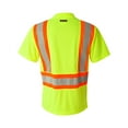 thumbnail image 3 of Kishigo Class 2 Flat Stitch Self-Fabric Panels T-Shirt 9120-9121 Lime 5XL, 3 of 5