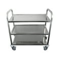 thumbnail image 2 of AmGood Stainless Steel Dining Cart - 3 Shelf Heavy Duty Utility Cart on Wheels (Medium - 34" Legth x 18" Width), 2 of 6