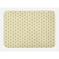 thumbnail image 1 of Insects Bath Mat, Repetitive Pattern with Happy Little Bees Flowers and Suns, Plush Bathroom Decor Mat with Non Slip Backing, 29.5" X 17.5", Mustard Dark Grey Cream, by Ambesonne, 1 of 2