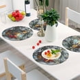 thumbnail image 6 of joogoo Ball on Christmas Tree Round Plate Mats for Dining Table Placemat Set of 4 Holiday Decoration, 6 of 7