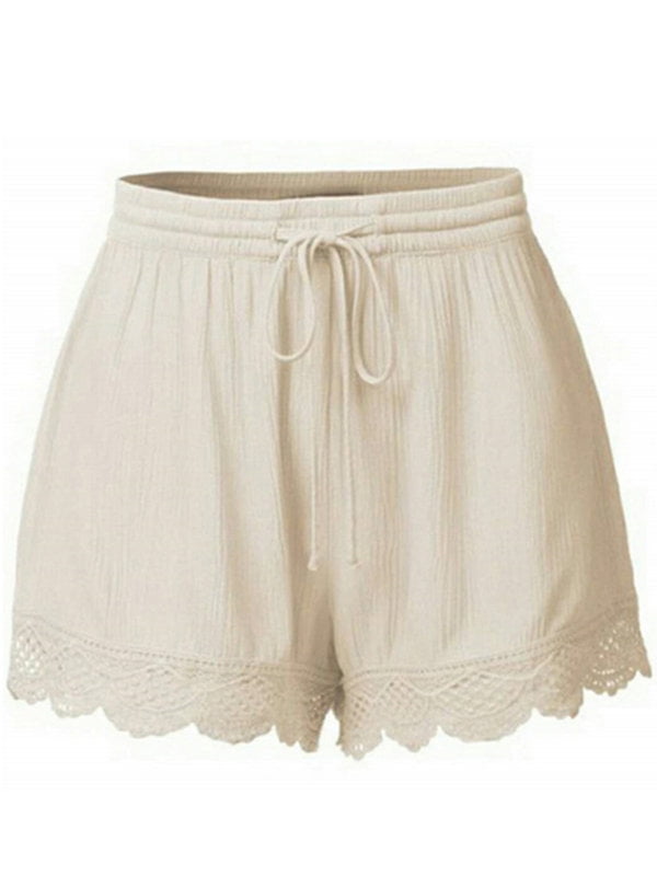 Scvgkk Women's Hollow Out Elastic Waist Shorts - Walmart.com