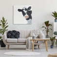thumbnail image 2 of Stupell Industries Black White Minimal Design Calf Cow Cattle Painting Gallery-Wrapped Canvas Print Wall Art, 30x30, by Ashley Justice, 2 of 5