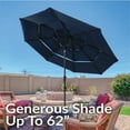 thumbnail image 2 of Sunnydaze 3-Tier 10' Navy Octagon Market Umbrella with Push-Button Tilt and Crank, 2 of 16