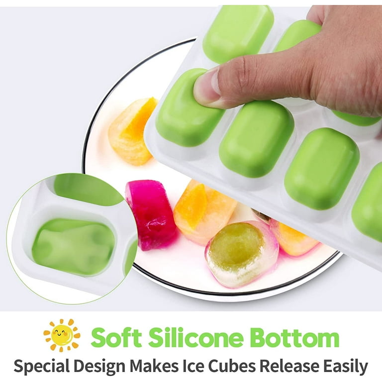 Silicone Ice Cube Trays Easy-Release Silicone Flexible Ice Cube Maker