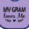 thumbnail image 4 of Inktastic My Gram Loves Me Scandinavian Girls Baby Bib, 4 of 4