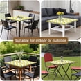 thumbnail image 5 of Yellow Lemon Fruit Slices White Pattern Square Fitted Tablecloth with Elastic Edge,Square Table Cover,Washable Elastic Table Cover for Home Kitchen Party Decor 34"x34", 5 of 6