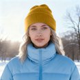 thumbnail image 2 of mgoYE Black Beanie for Men Unisex Beanie Hats for Men Women Winter Knit Beanies(Brown,One Size), 2 of 6