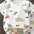 thumbnail image 4 of TOWED22 Toddler Baby Boy Summer Clothes 2 Pieces Cartoon Whale Print Short Sleeve Shirt Top Elastic Waist Shorts Outfits(White,6-12 M), 4 of 4