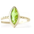 thumbnail image 3 of Galaxy Gold 14K Yellow Gold Natural Marquise Peridot Cable Band Ring - August Birthstone - Abundance & Joy - Sizes 5.5 to 11 - Fine Jewelry for Women, 3 of 4
