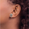thumbnail image 4 of Stainless Steel Polished Fleur De Lis Post Earrings Made In China sre947, 4 of 5