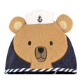thumbnail image 4 of Hudson Baby Infant Boy Cotton Animal Face Hooded Towel, Sailor Bear, One Size, 4 of 4