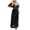Noir, variante sur Robe Bandage pour Femmes Aguichant Femmes Unie de Plage Kaftan Longue Robe de Plage Cache-Maillot Décolleté en V Profond Ajourée Transparente Robe Bandage