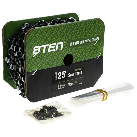 8TEN Chainsaw Chain Bulk Reel Full Chisel 25 Foot .050 3/8 Pitch 810-CCC2224R