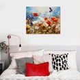 thumbnail image 4 of JEUXUS Blooming Poppies Large Colorful Flowers Pictures Paintings on Canvas Wall Art Modern Stretched and Framed Floral Giclee Canvas Prints Artwork for Living Room Decor  20x16 inch, 4 of 4