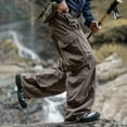 thumbnail image 6 of CONZONE Mens Baggy Pant Wide Leg Hiking Pants for Men Casual Solid Color Soft Waterproof Fall Mountaineering Trousers With Pockets, 6 of 8