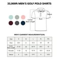 thumbnail image 7 of 33,000ft Men's Golf Polo Shirts Short Sleeve Dry Fit Casual Workout Sports Athletic Tennis Performance Collared T-Shirt, 7 of 7