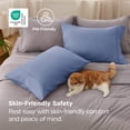 thumbnail image 4 of Pack de 2 fundas de almohada Bedsure, tamaño king, microfibra, color azul pizarra, 4 of 8