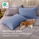 thumbnail image 4 of Juego de fundas de almohada Bedsure Queen de microfibra azul pizarra x2, 4 of 8