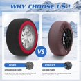 thumbnail image 4 of ABORON Snow Socks for Automotive Tires - Set of 2 Antiskid Tire Socks for Winter Emergency, Snow Traction Device Fits Cars, SUVs, Minivans, Tire and Wheel Accessories, 4 of 9