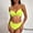 Yellow, variant on UTSJKR Womens High Waisted Bikini Sets Swimsuit Push Up Twist Front Swim Tops Ruched Bottom Beach Two Piece Bathing Suits Black L
