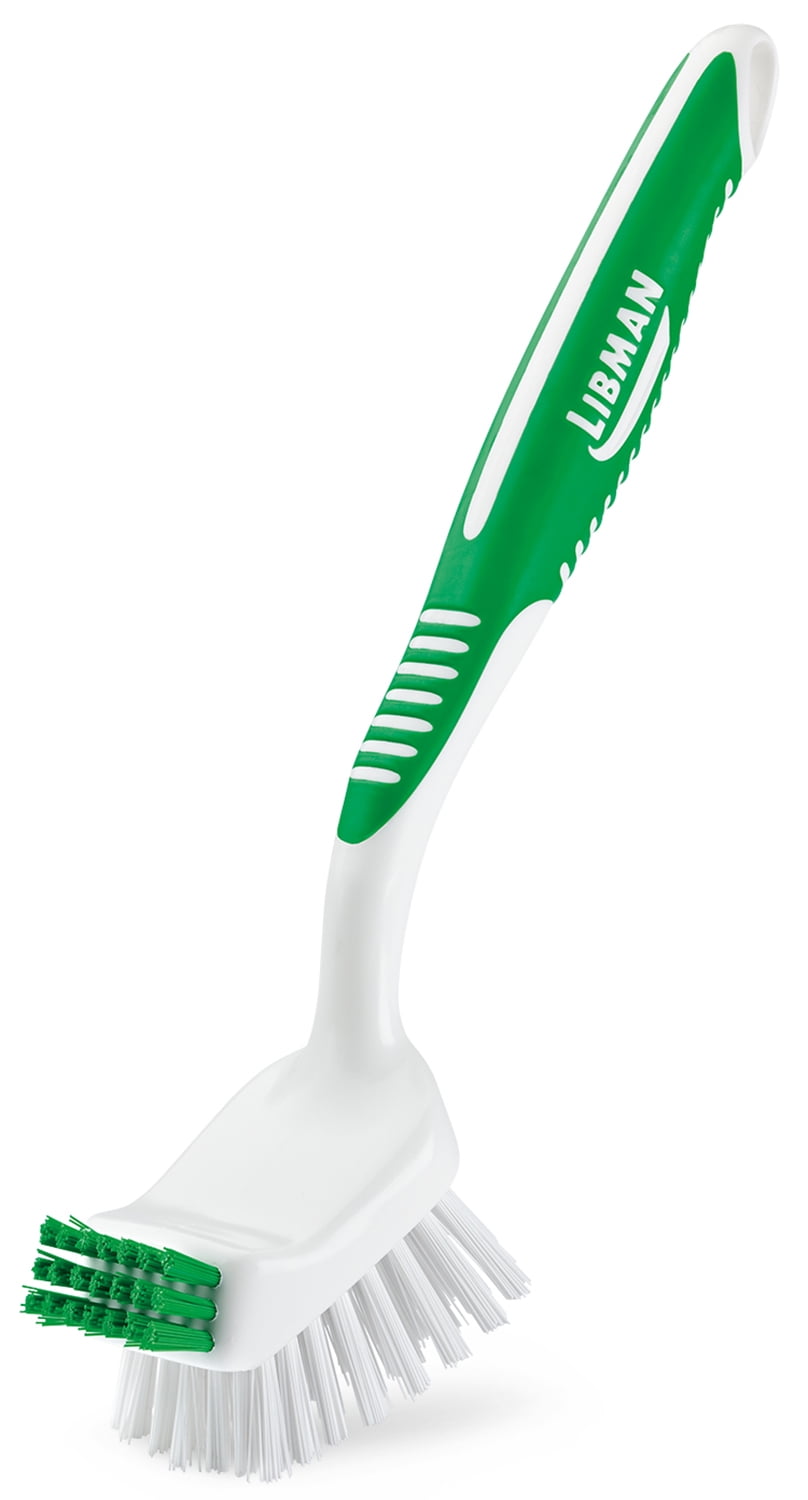 Pack of 6 1.75 x 4.5 scrubbing Surface Polypropylene Green and White Libman Commercial 15 Small Scrub Brush 