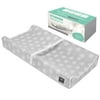 Jool Baby Products Polyester Bamboo Contoured Waterproof Diaper Changing Pad, Gray