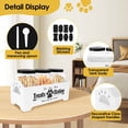 thumbnail image 4 of Dsseng Dog Treat Container with 3 Plastic Treat Jars Wood Dog Food Container with Handles Practical Dog Food Storage Container Decorative Cat Food Container for Dog Food Storage, 4 of 10