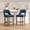 2pcs Navy + Solid Wood + Chenille Fabric, variant on ChenyueFurn Set of 2 Upholstered Counter Height Bar Stools, Wooden Legs for Kitchen Island & Bar,Green