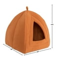 thumbnail image 2 of Petmaker 80-TB8801-TAN Cozy Kitty Tent Igloo Plush Cat Bed - Brown, 2 of 7