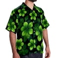thumbnail image 2 of Saint Patrick's Day Men's Casual Button Down Short Sleeve Hawaiian Printed Summer Beach Shirts, 2 of 6