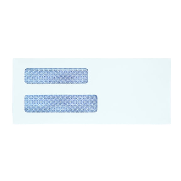 Quality Park Reveal-n-Seal Double Window Envelopes - Double Window -  5by8 - 8 5by8"W x 3 5by8" L- 24 lb - White