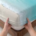 thumbnail image 3 of Twin XL Size Fitted Sheet Set - Ocean Blue 2 Piece Bedding Sets 16" Deep Pocket Fitted Sheet with 1 Pillowcases, Beach Nature Coast Sea Shore Sky Seawater Brushed Microfiber Hotel Luxury Bed Sheets, 3 of 9