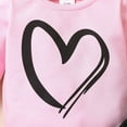 thumbnail image 4 of Newborn Baby Girl Heart Shaped Printing Long Sleeved Top and Pants Set 2PCs Fall Winter Infant Outfits, 4 of 5