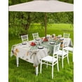 thumbnail image 3 of Sage Green Fall Outdoor Tablecloth - 54x54 Inch Square Dining Table Cover, Pumpkins Weeping Botanical Thanksgiving Waterproof Outdoor Table Cloth with Umbrella Hole & Zipper for Patio, 3 of 5