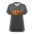 thumbnail image 4 of WREESH Plus Size Women Thanksgiving Shirt Ice Cream Graphic Tees Tops Casual Short Sleeve V Neck T Shirts Gray, 4 of 5