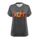 thumbnail image 4 of Puntoco Camiseta básica de verano de color liso con mangas cortas y cuello en V grande con diseño de calabaza de Acción de Gracias para mujer, 4 of 4