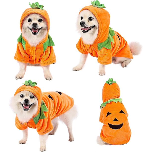 Puppy Dog Pet Halloween Pumpkin Costume Outwear Coat Apparel Hoodie (S)