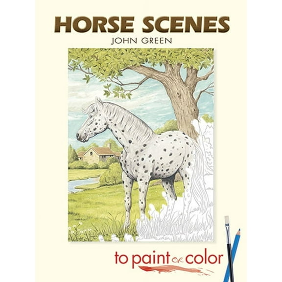 Dover Animal Coloring Books Horse Scenes to Paint or Color, (Paperback)