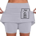 thumbnail image 4 of Hauaitttt Women's Mid Waist Skort with Pockets | Active Casual Two Piece Shorts Skirt plus Size Women Womens Casual Pants Elastic Waist with Pockets Women Elastic Waist Pants Casual Short Pants for, 4 of 7