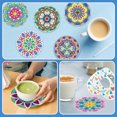 thumbnail image 4 of kitwin 8Pcs 3.9in DIY Coasters Diamond Painting Cup Mat Kit with Holder for Kids Adults Beginners Art Craft Supplies, 4 of 8