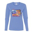 thumbnail image 2 of Wild Bobby, Colorful Neon Flag, Streetwear, Women Graphic Long Sleeve Tee, Light Blue, Large, 2 of 3