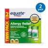 (2 pack) Equate Allergy Relief Cetirizine Antihistamine Tablets, 10 mg, 90 Count, 2 Pack