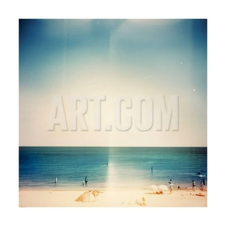 Just Add Photos - Retro Medium Format Photo. Sunny Day On The Beach. Grain, Blur Added As Vintage Effect Print Wall Art By donatas1205