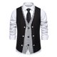 thumbnail image 1 of Camisa de Botón para Hombre, Cuello Retro Sólido Turndown Tanque sin Mangas con Bolsillos, Blusa de Moda Casual, 1 of 9