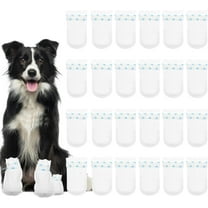 ZYNERY 24 Pcs Disposable Dog Shoes, Dog Boots for Injured Paws Waterproof Disposable Dog Socks Paws Stop Licking with Self Adhesive Bandage Dog Shoes for Injured Paws for Indoor Outdoor Walking(L)